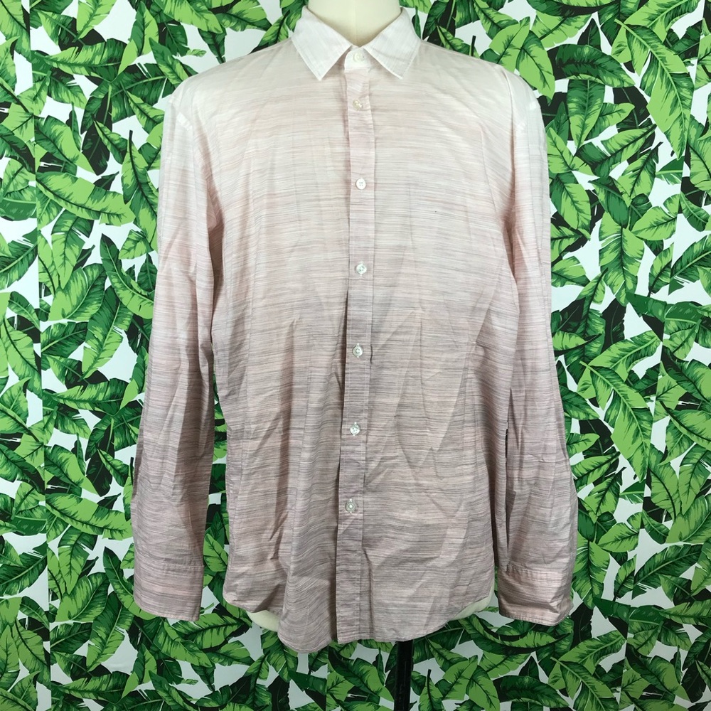Boss Hugo Boss Pink Heathered Ombré Button Down